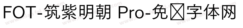 FOT-筑紫明朝 Pro字体转换